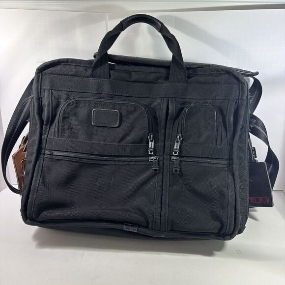 TUMI Alpha Bravo Organizer Ballistic Nylon Briefcase Black 2624D3 ($350 Retail!)